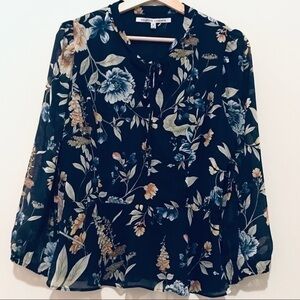 Collective Concepts Navy peplum blouse